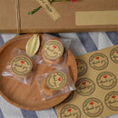 12* Round Paper Labels 'Thank you Hand made with love' HOT Gift Craft Food P7Q3