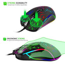2X(Professional Gaming Mouse Mice, G828 Colorful Light Usb Wired 8 Keys Mac