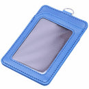Pu Leather ID Card Holder with 1 ID Window Identity Vertical Style for Work Q3O3