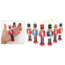 6pcs 12.5cm Nutcracker Puppet Christmas Ornaments Desktop Decoration Cartoons