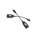 USB Extension Ethernet RJ45 Cat5e/6 Cable LAN Adapter Extender Over Repeater SME