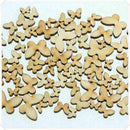 50pc Wooden Mini Mixed Wood Butterfiy Decor Craft Card Scrapbooking Making