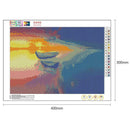 5D DIY Full Drill Diamond Painting Sunset Sea Cross Stitch Embroidery Kits