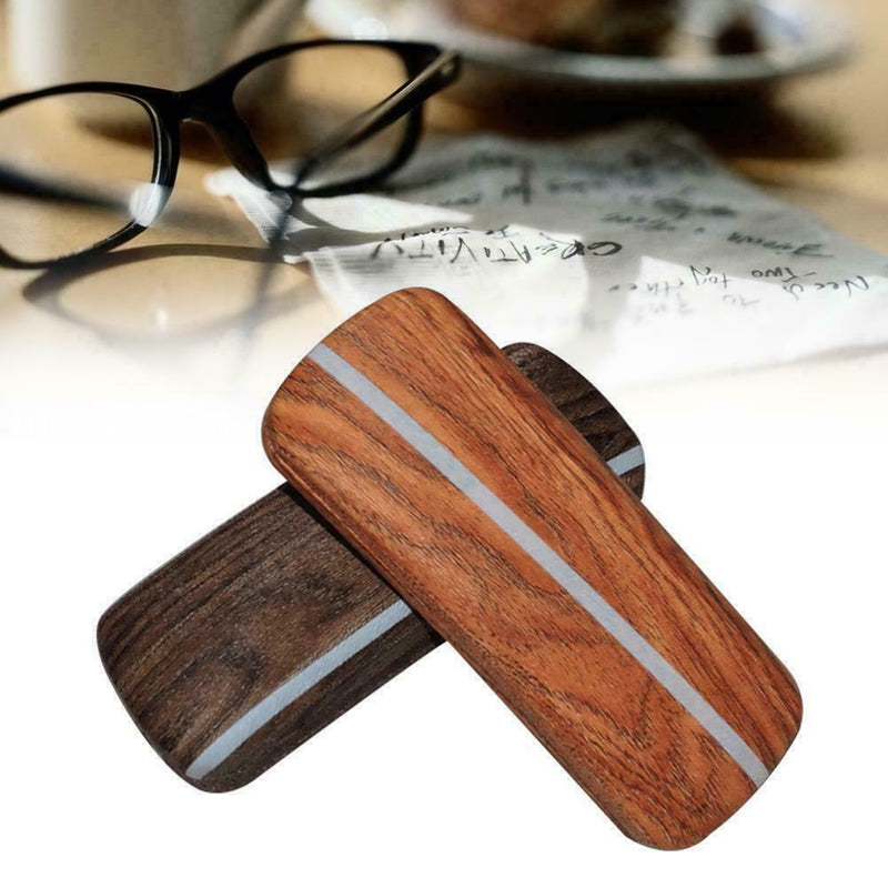 Hard Wooden Grain Spectacle Box Reading Glasses Sunglasses Storage Case T0F4