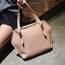 4pcs/set Solid Color Totes Women Leather Shoulder Card Bags Clutch (Pink)
