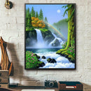 DIY Rainbow Waterfall 5D Diamond Painting Embroider Full Drill Cross Stitch
