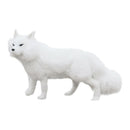 White Artificial Fur Garden Decor Lifelike - 14" Long Garden Ornament