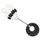 10 Pcs 6 in 1 Black Rubber Oval Stop Bead Ring Fishing Bobber Stopper