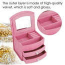 Jewellery Box Organizer Display, 3 Layers Portable Jewelry Earrings Rings B