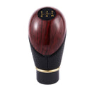 Universal Faux Leather Wood Manual Stick Gear Shift Knob Head Cover Black M5J6