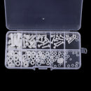 150Pcs M2 M2.5 M3 M4 M5 Nylon Hex Screw Bolt Nut Washer Assortment Kit FT