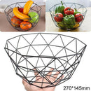 Nordic Style Fruit Basket Wire Decorated Metal Storage Basket Black Display