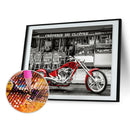 5D DIY Diamond Painting Retro Motorcycle Full Drill Embroidery Home Picture