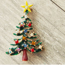 Brooch Enamel Gorgeous Rhinestone Crystal Christmas Tree Pin Holiday Party G Gw