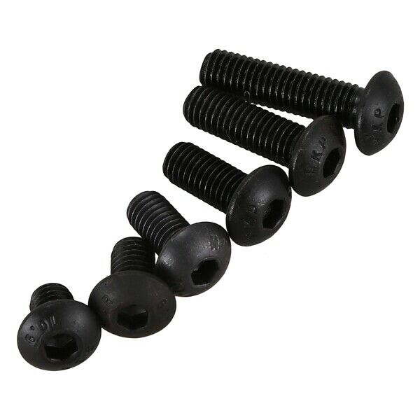 570 PCS M3 M4 M5 Alloy Steel Hex Socket Button Head Cap Nuts Flat Washers K F9C2