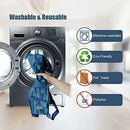 6pcs Plastic Folding Shopping Tote Shoulder Hangbag Washable Reusable Pouch
