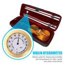 Aluminum Alloy Round Temp Humidity Meter for Guitar Musical Instrument Care Tool