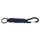 Outdoor Camping Hiking Molle 7 Strand Paracord Keychain Carabiner Navy Blue