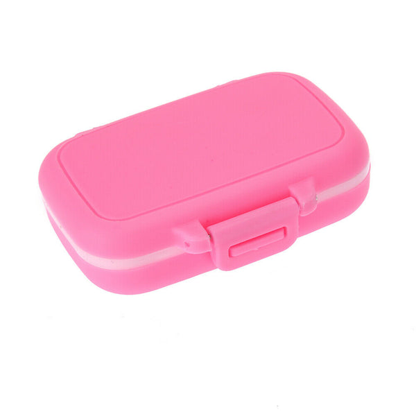 3 Grids Portable Pill Box Medicine Jewelry Storage Case Container(Pink)