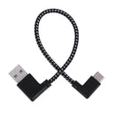 0.2m Nylon Braided 90 Degree Connector USB3.1 Type-C Charging Data Cable A
