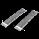 50pcs White Drawstring Organza Folding Hand Fan Pouch Party Wedding Favor G