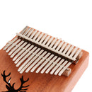 17 Note African Kalimba Mbira Thumb Piano Mahogany Body for Kids Adults Gift