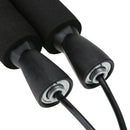 Adjustable Sports Skipping Rope Fitness Ball Bearing Jumping Rope (Black) A