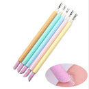 2 in 1 acrylic nail cuticle pusher finger dead skin remover nail scissors toolME