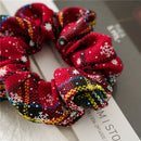 5 Pieces Christmas Scrunchies Elastic Bobbles Hair Bands Scrunchy Hair Ropes