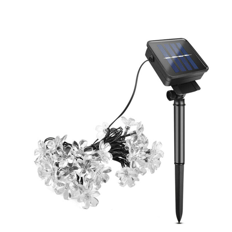 7 Meters 50 Led Solar Power Fairy String Lights Blossom Flower Lamp WaterproJ8P9