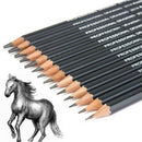 Set Of 14 Sketch Art Drawing Pencil Sketching Oil Base Artist Sketch Soft MO