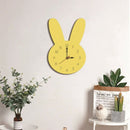 Nordic Style Rabbit Wall Clock Silent Wooden Clock For Home Living Room Sui O3J9