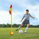 Detachable Soccer Football Corner Pole & Flag Post Base Set Foldable Home R4P0
