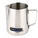 600ml Stainless Steel Milk Frothing Pitcher Jug with Integrated Thermometer