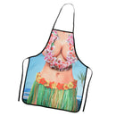 1 Piece of Kitchen Funny Creative Hawaiian Hula Lei Printed Apron Cooking