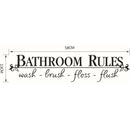 Bathroom Rules Art Wall Stickers Vinyl Removable Decals Mural Home Room Decor