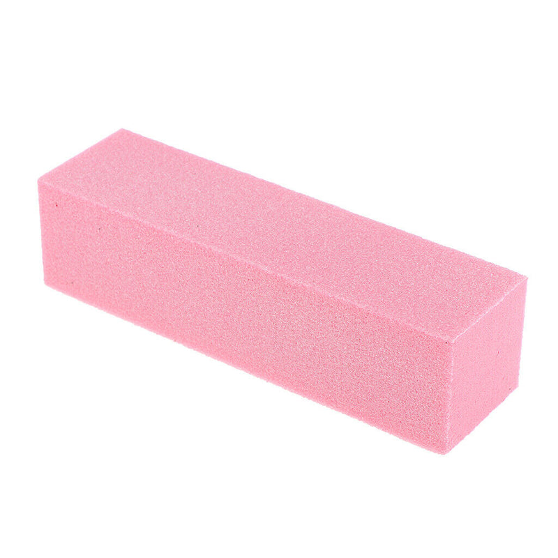 10pcs Pink Nail Files Buffer Blocks Sponge 4 Sides Polishing Grinding Manicure