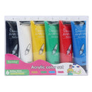 6 Colors Tube Acrylic Paint Set Pigment Art Painting