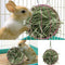 Stainless Steel Plating Pet Hay Manger Food Ball Rabbit Grass Rack (Pink)