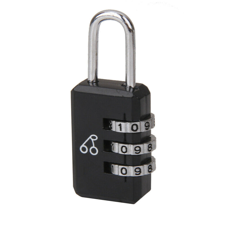 Combination Security Cabinet Suitcase Luggage Bag Code Padlock Lock Black