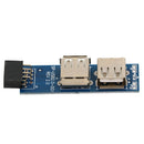 USB 2.0 9-Pin Header (2x5) to Dual USB A Female Port Adapter USB 2.0 Hub I Ty â„–[