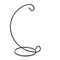 20 Piece 23cm Black Iron Hanging Plant Stand Holder Landscaping Garden Decor