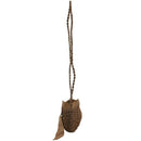 Women Beach Bag Round Straw Crochet Shoulder Summer Bag Purseï¼ˆLight Brownï¼‰