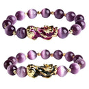 2x Feng Shui Obsidian Beads Bracelets Wealth Pixiu Bracelet Lucky Men Women