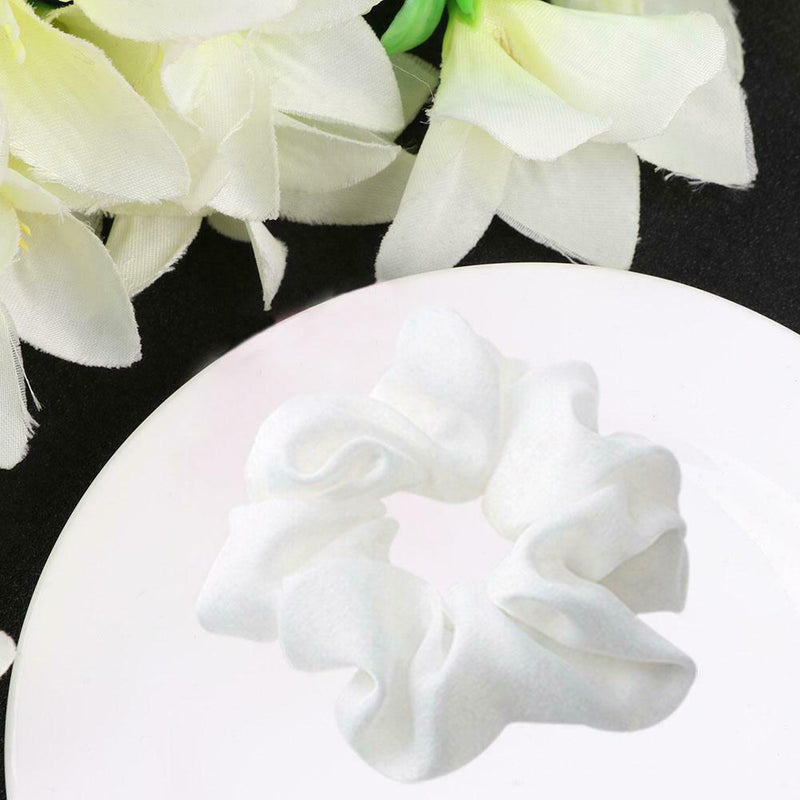 Women Hair Rings Satin Cloth Scrunchies Ponytail Holder Hairband (Style 2) A