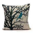 Bird Tree Cotton Linen Pillow Case Throw Cushion Covers Home Sofa Decor