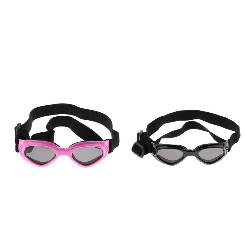2 Pcs Folding Pet Goggles, Stylish Dog Sunglasses for UV Stop Waterproof