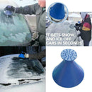 Magical Car Windshield Ice Scraper Cone Shaped Snow Remover Funnel (Blue)