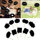 10X DIY Photo Booth Prop Wedding Birthday Party Black Card Chalkboard Stic â„–[