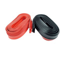 Red Black Samurai Carbon Fiber Car Front Bumper Lip Protector Rubber Splitt H2O5